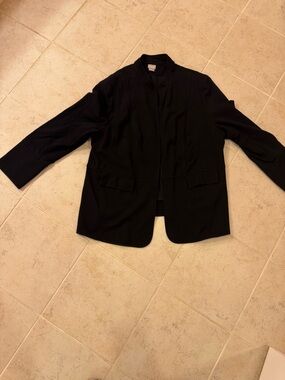 Women's Chico's Black Blazer us Size 20/22 Clasp Closure